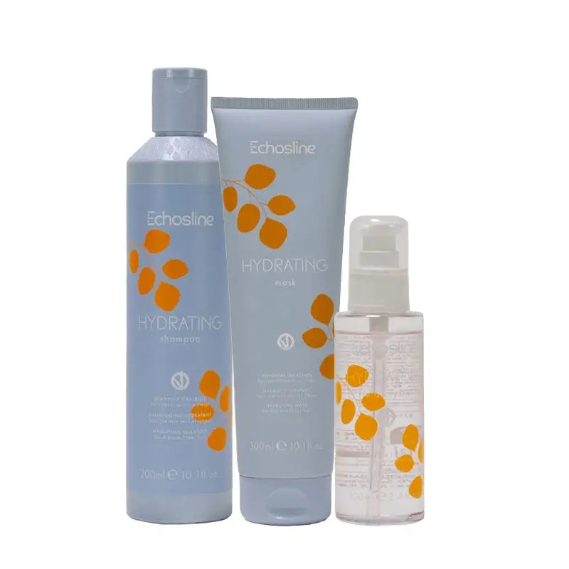 Kit Hydrating Shampoo 300ml + Mask 300ml + Fluid Crystal 100ml Echosline