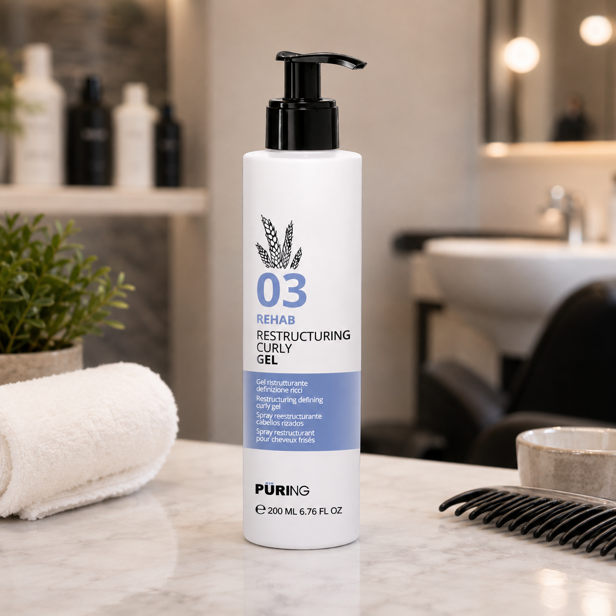 03 Rehab Restructuring Curly Gel 200 ml PURING