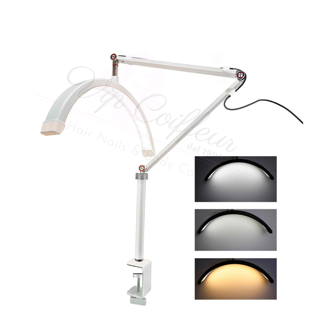 Gebogene Halbmondlampe mit Klemme
