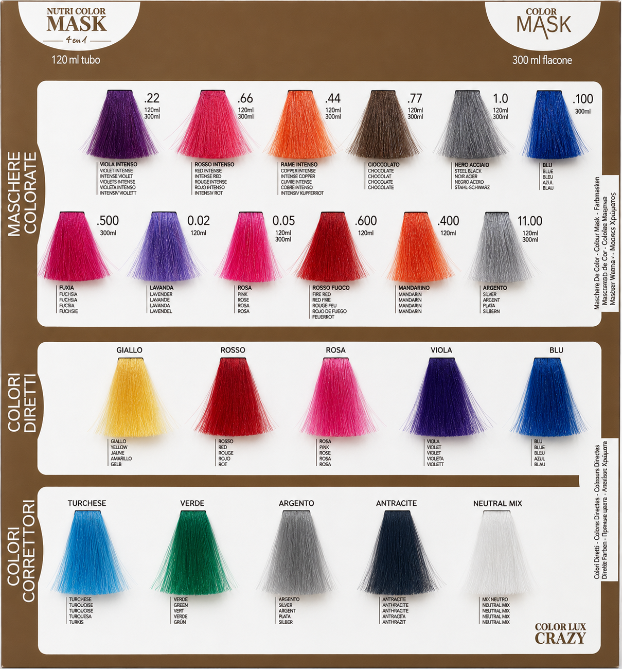 COLOR LUX Tinta Crema Colorante Professionale 100 ml