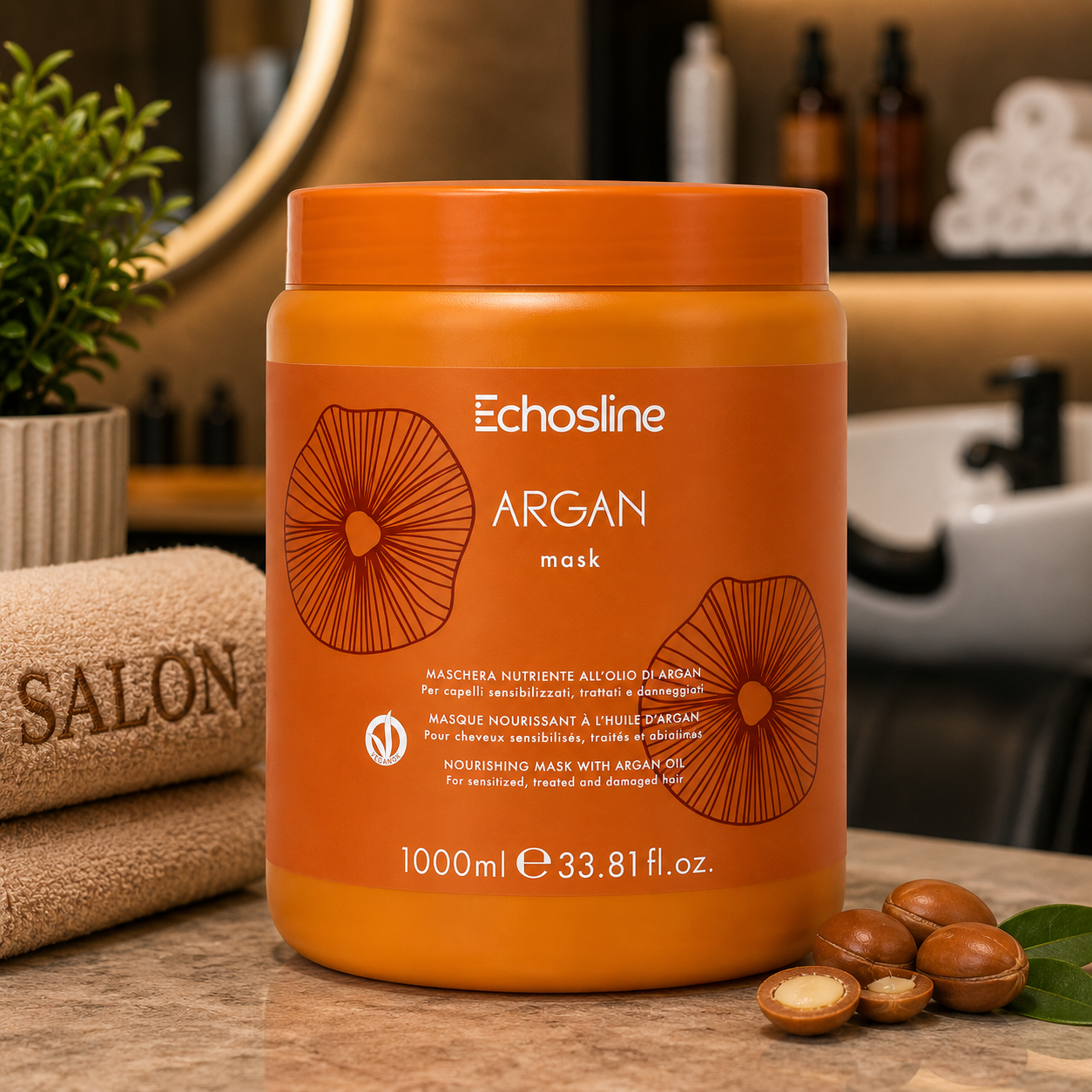 Echosline Argan Mask 1000 ml | Maschera Nutriente