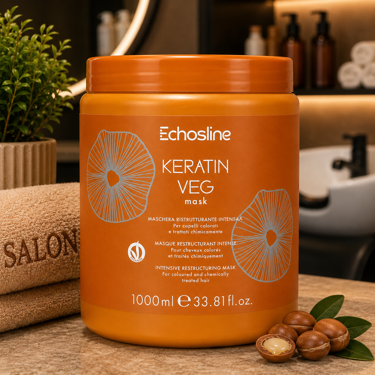 Keratin-Maske 1000 ml Echosline 