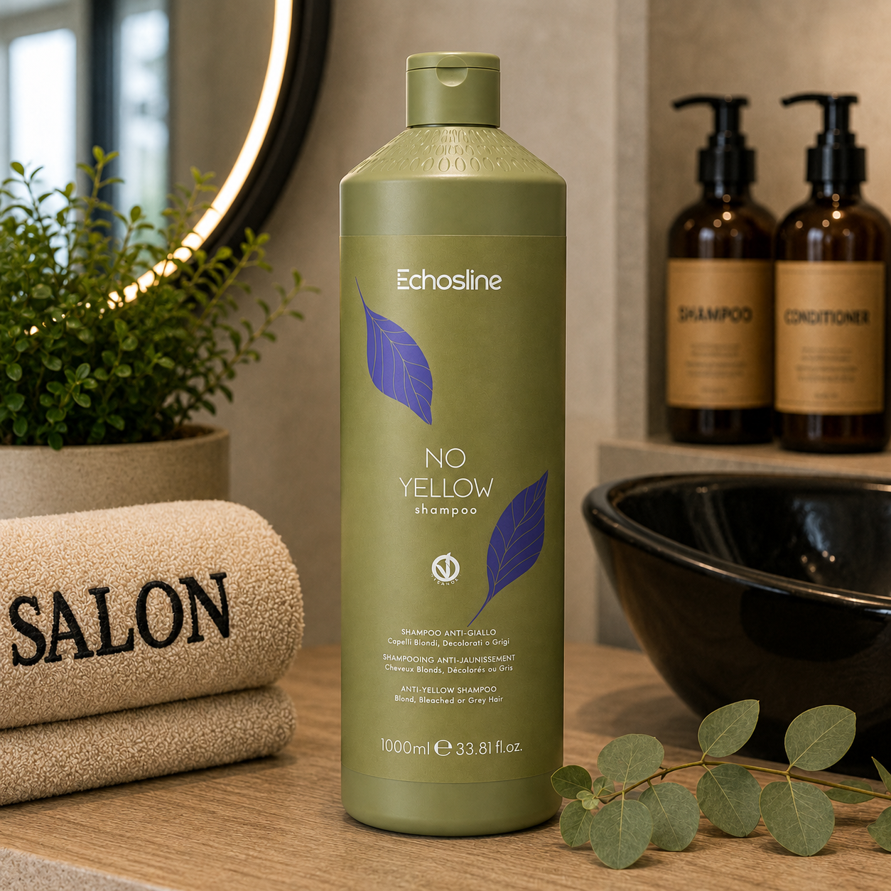 Echosline No Yellow Shampoo 1000 ml Antigiallo