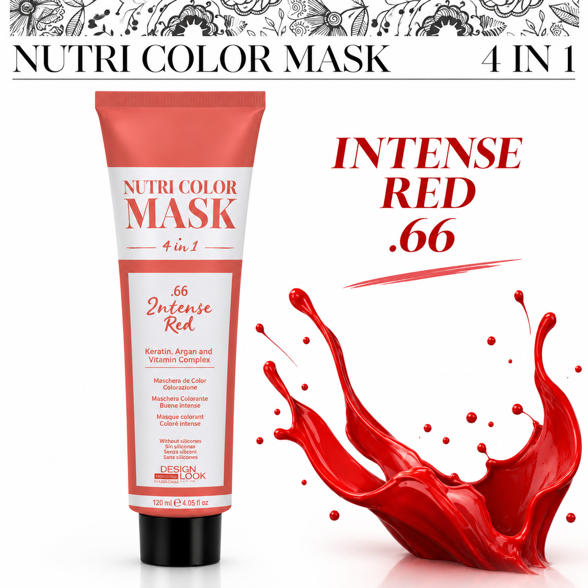 Nutri Color Mask 4 in 1 - Intensives Rot .66 - 120 ml DESIGN LOOK