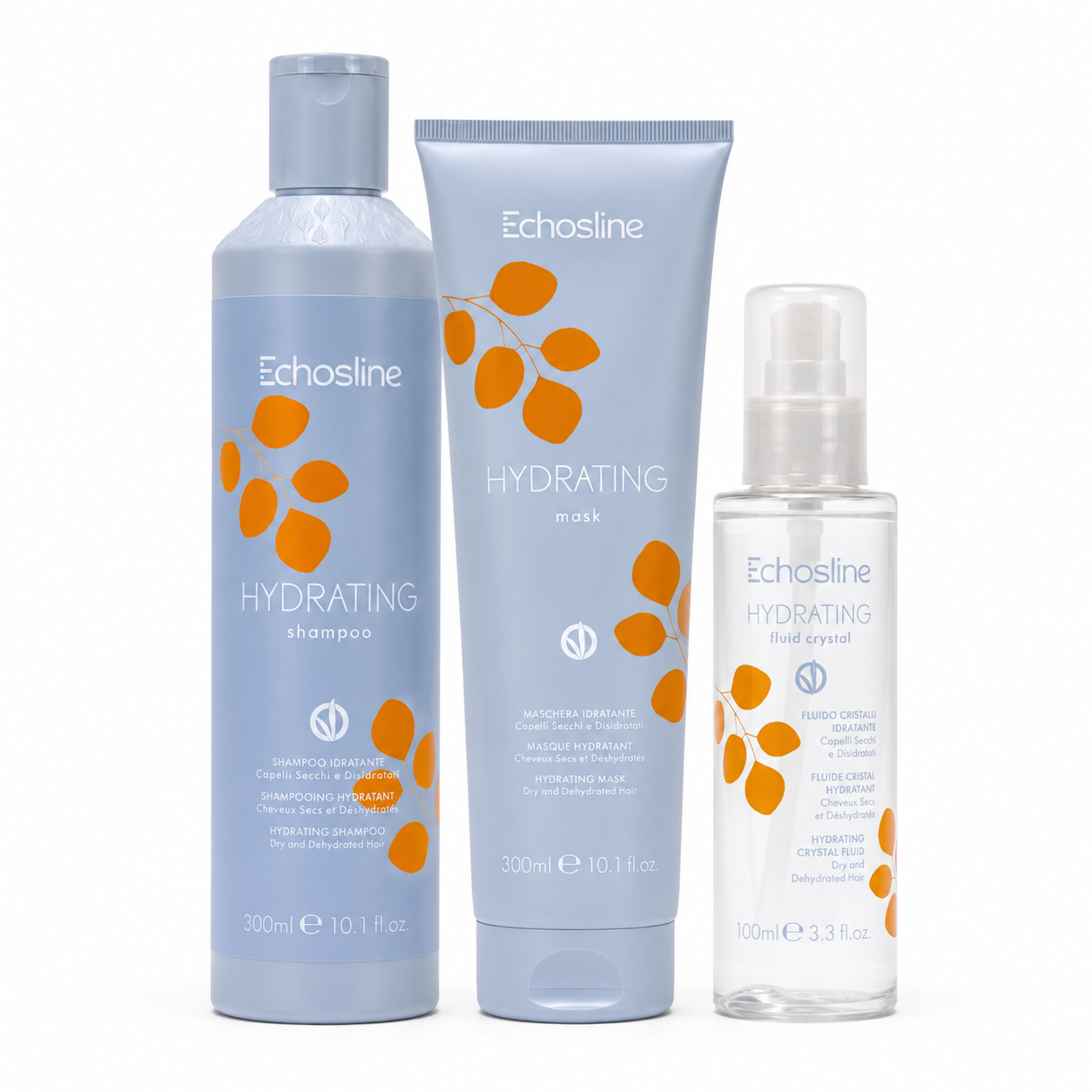 Kit Idratante Echosline Shampoo Mask Fluid Crystal