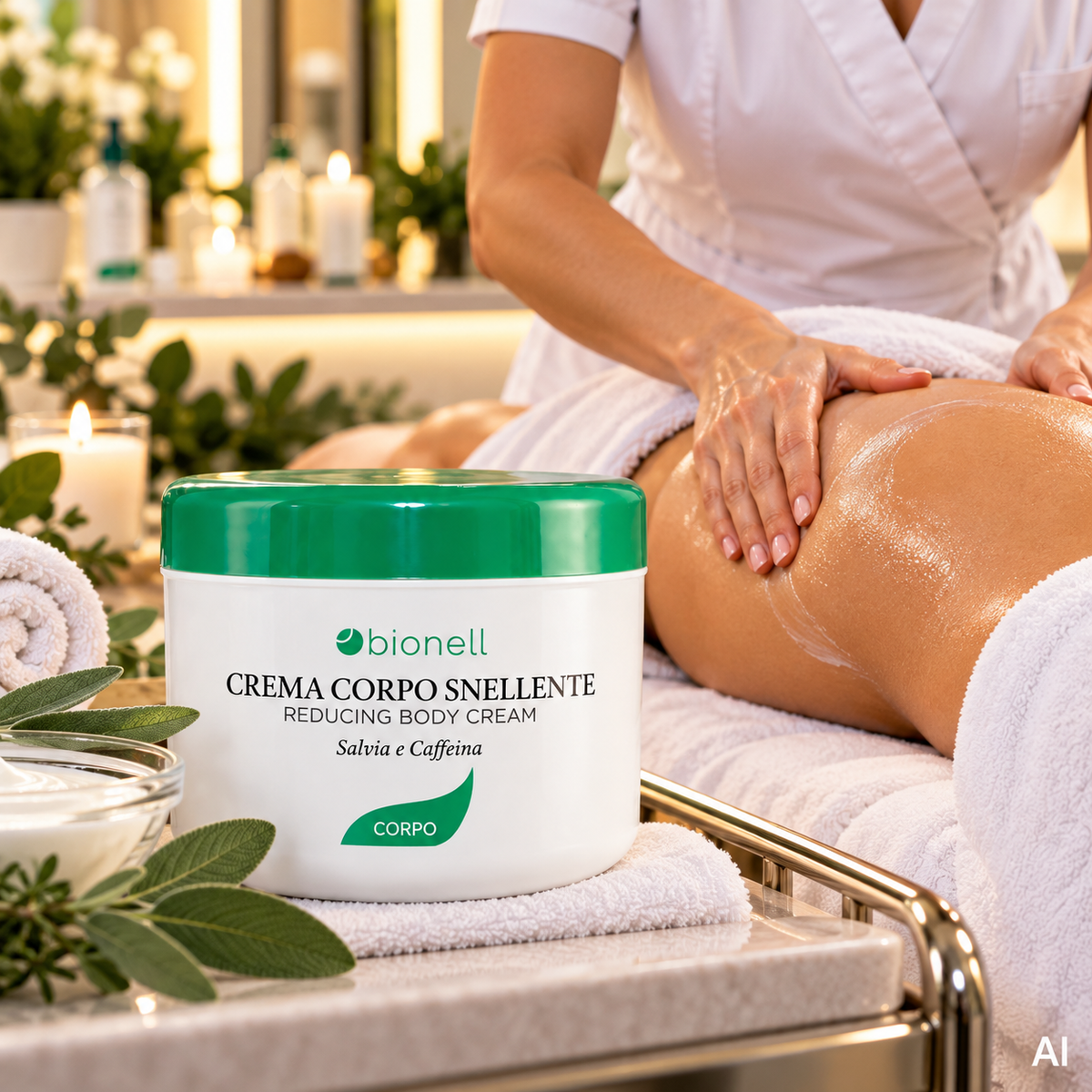 Crema Corpo Snellente Salvia e Caffeina BIONELL