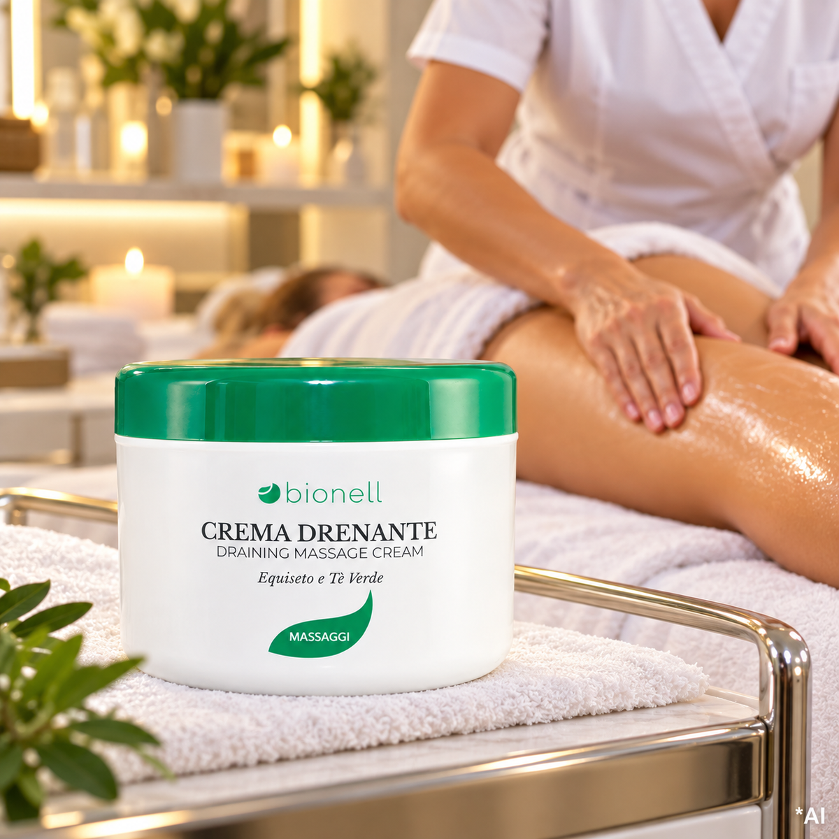 Crema Drenante da Massaggio Equiseto e Tè Verde