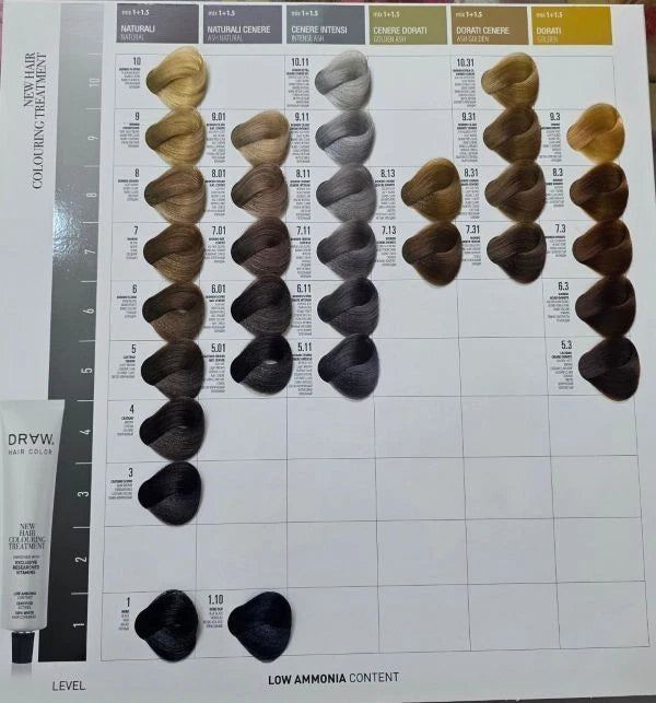 Tinta Crema Colorante Professionale DRAW 100ml