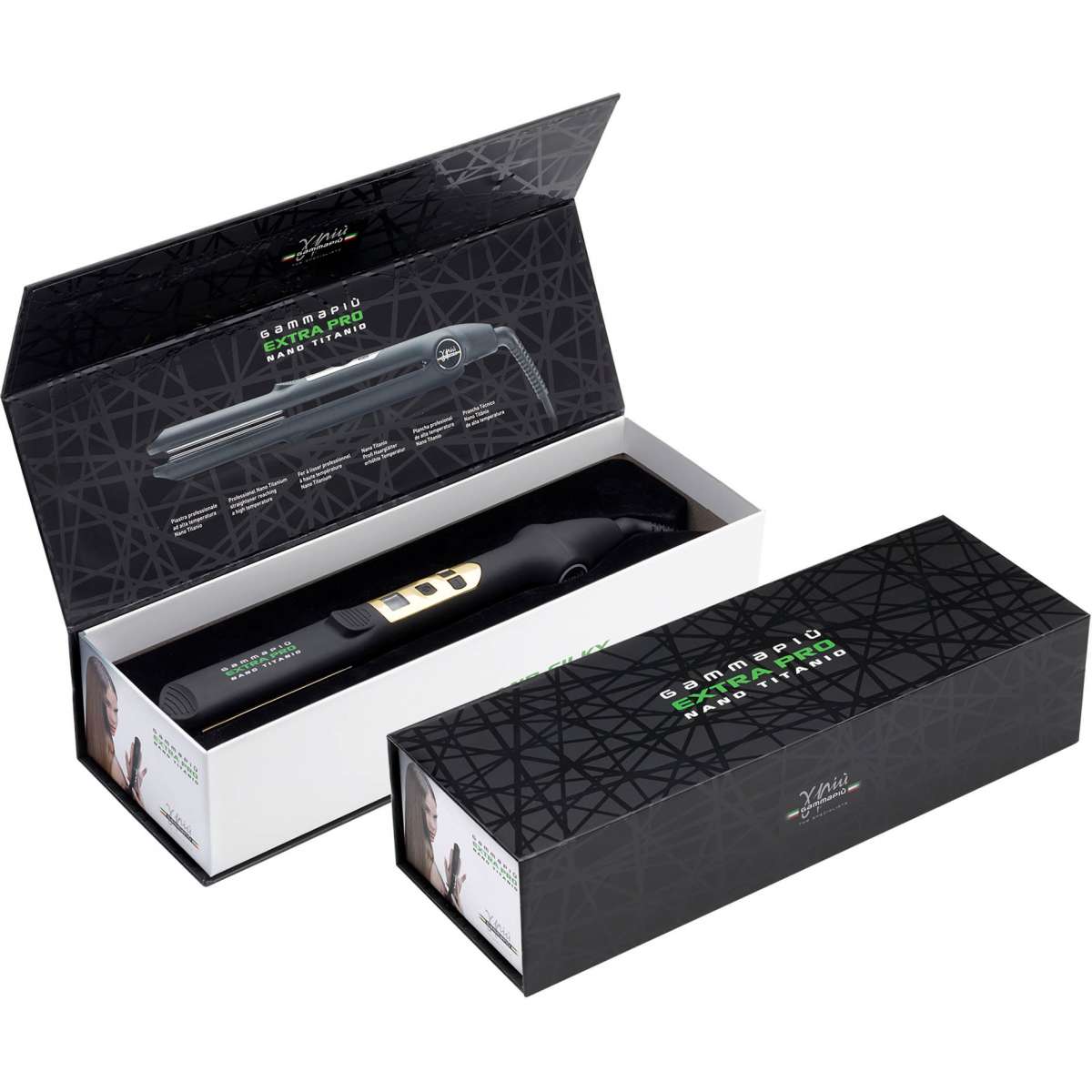 Professioneller Haarglätter Extra PRO Digital Control LCD Titanium PIU RANGE