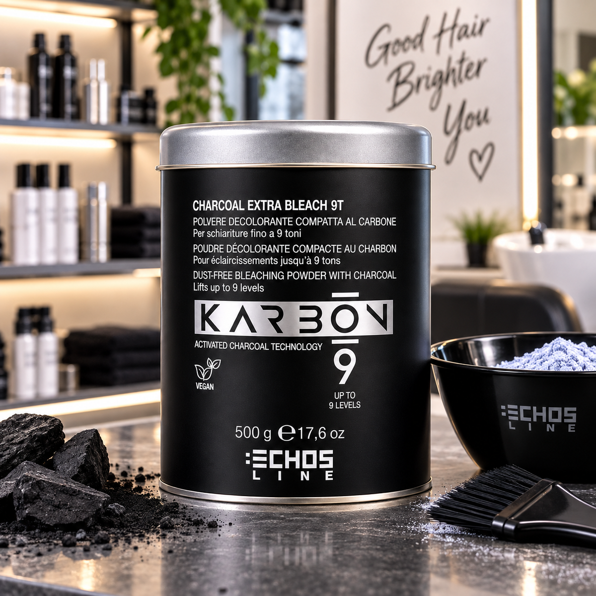 Bleichpulver "Karbon" Extra Bleach 9 Töne 500g ECHOSLINE