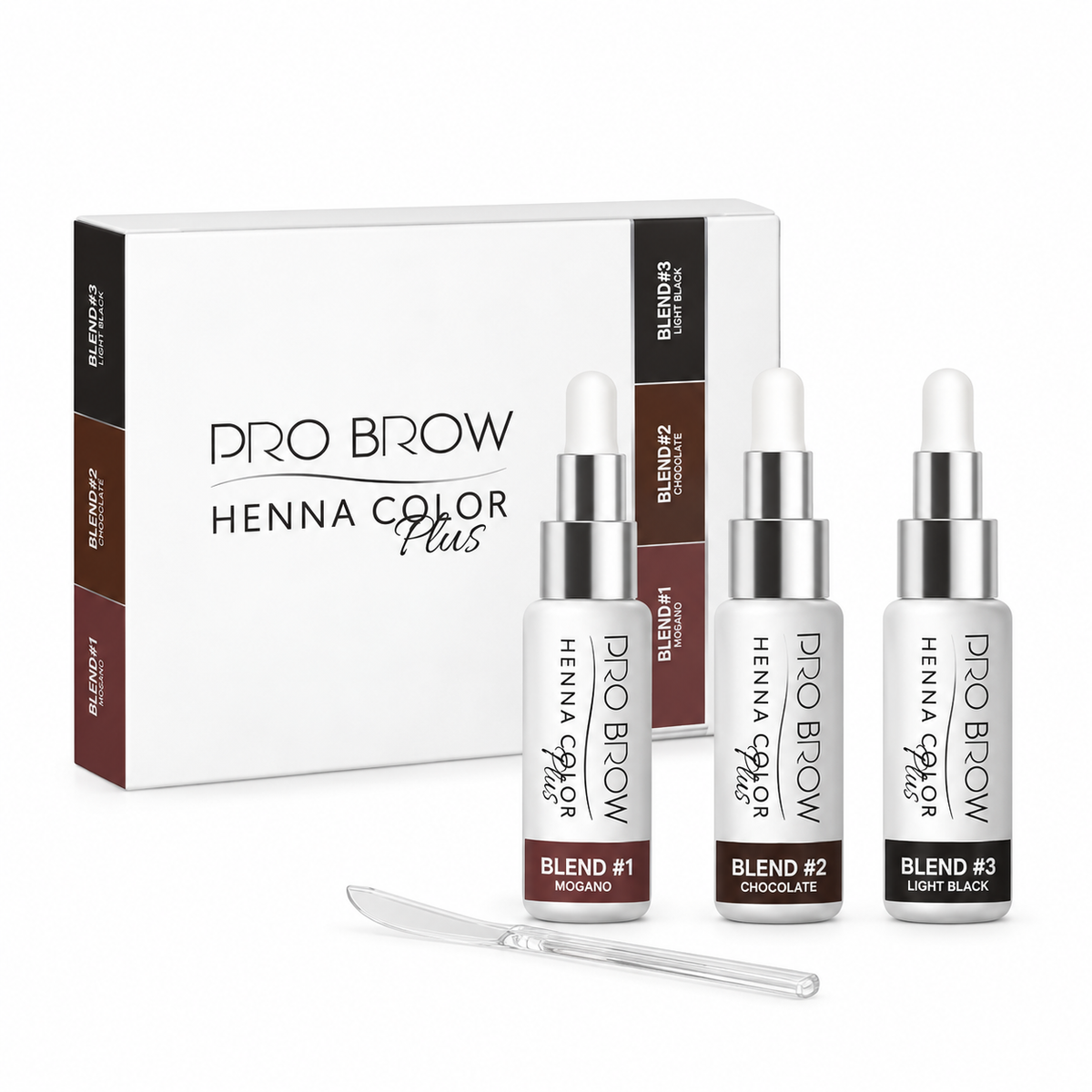 Kit Pro Brow Henna Color Plus 3 Polveri Blend