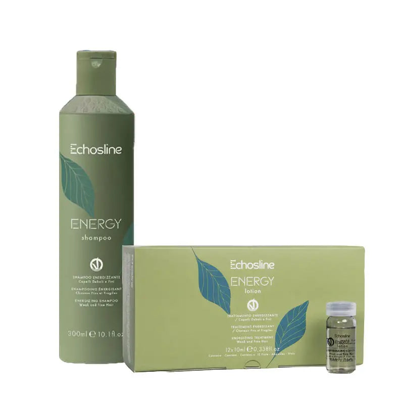 Kit Energy Shampoo 300ml + Fiale 12x10ml Echosline