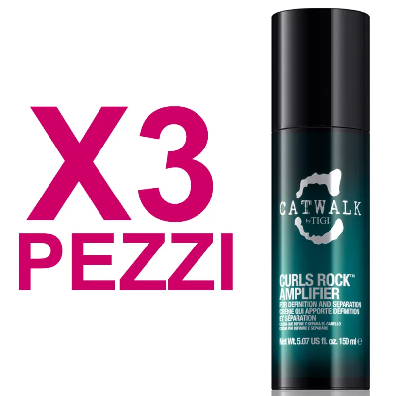 TIGI Kit Curls Rock Amplifier 3 Stück x 150 ml