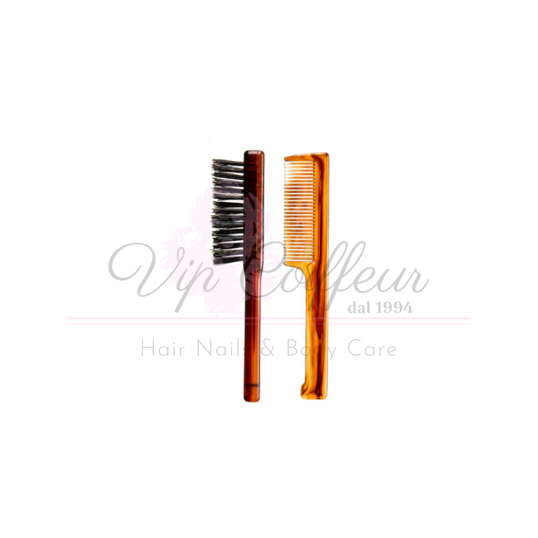 GUENZANI Professionelles Schildpatt-Schnurrbart-Set