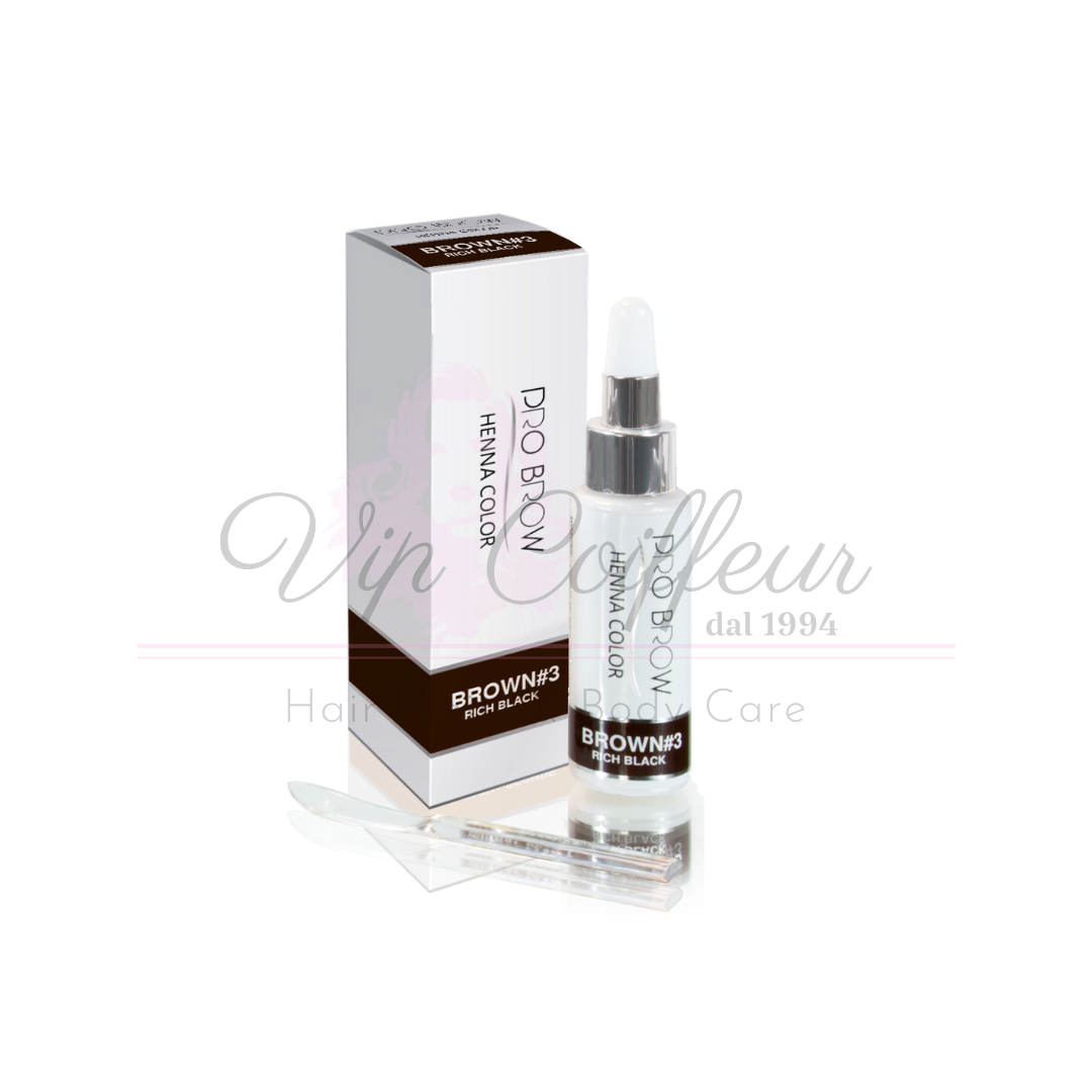 Henna-Farbe Braun #3 Reiches Schwarz PRO BROW