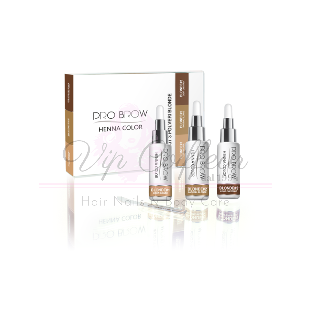 Henna Color – Kit 3 Puder Blonde PRO BROW