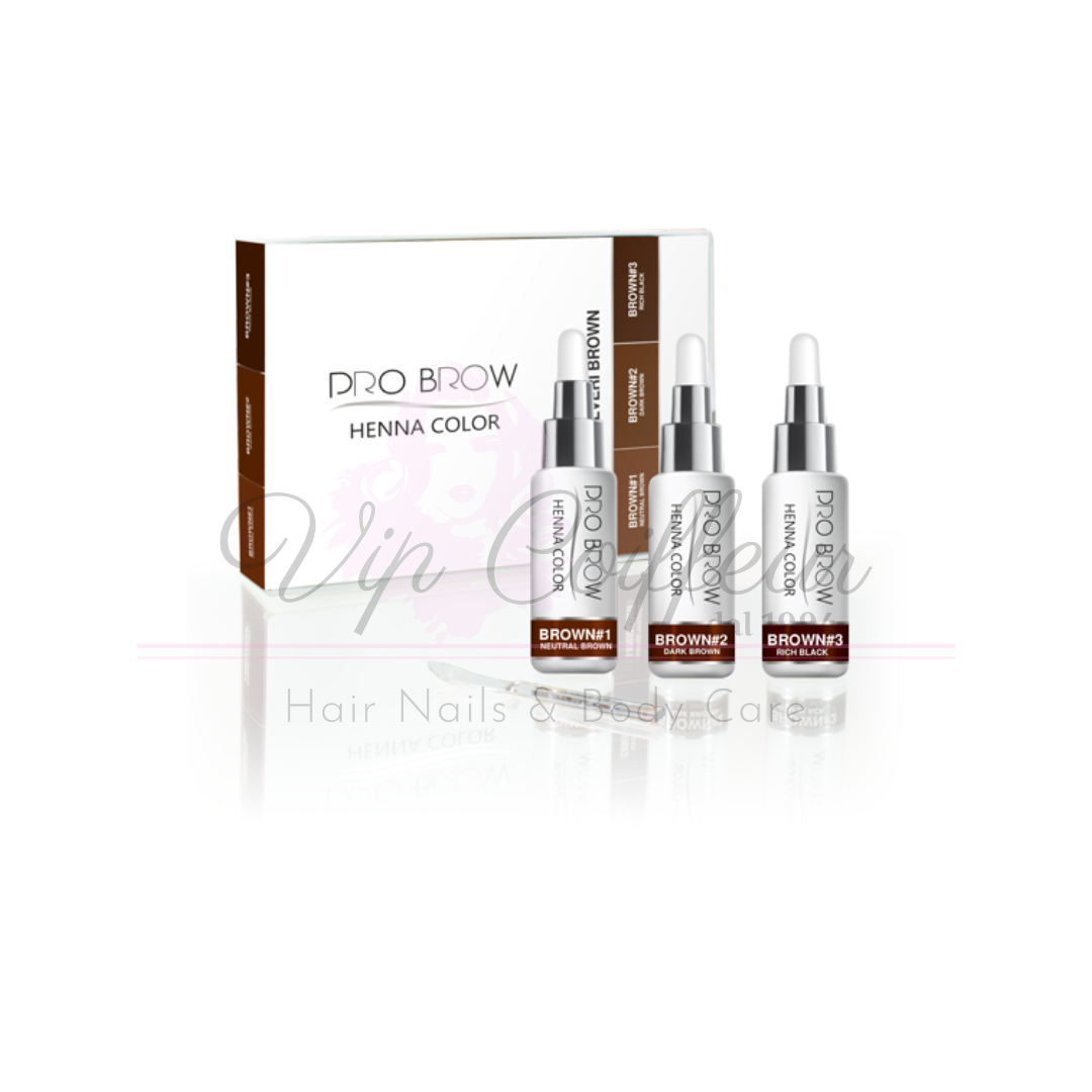 Henna Color – Kit 3 braune PRO BROW Puder