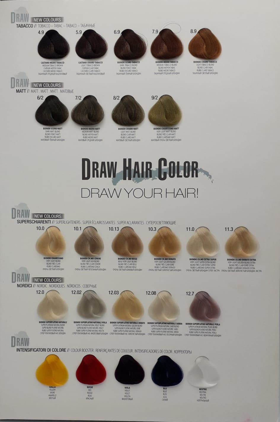Tinta Crema Colorante Professionale DRAW 100ml - Vip Coiffeur